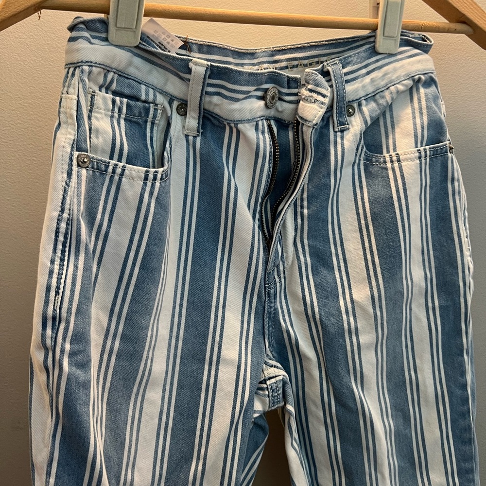 American Eagle striped jeans